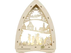 Saico LED-Lichterspitze Schneemann 21,5 cm x 29 cm x 4,7 cm Warmweiß