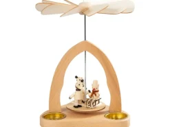 Saico Pyramide Winterkinder für 3 Teelichte 20 cm x 21 cm