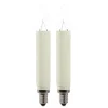 Saico Schaftkerze 2er-Pack für 5-flammige Lichterbögen/ Lichterketten Warmweiß
