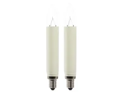 Saico Schaftkerze 2er-Pack für 5-flammige Lichterbögen/ Lichterketten Warmweiß