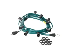 Satisfire Illu Lichterkette 30m Grün 30xE27 Garten Party Biergarten Außen Made in Germany