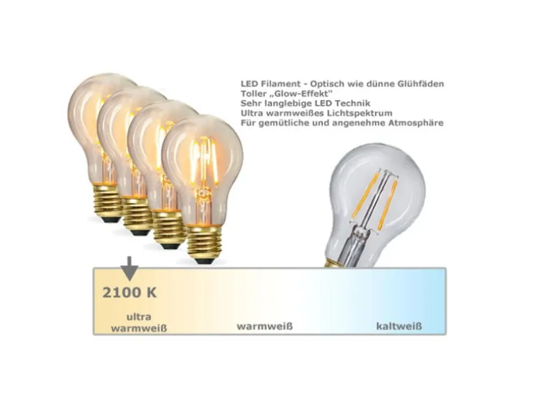 Satisfire Illu Partylichterkette 20m Weiß Außen Terrasse Biergarten 40 LED Filamentlampen