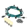 Satisfire Illu- Partylichterkette 10m Grün Biergarten 10x E27 LED Kugellampen Warmweiß