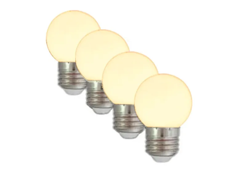 Satisfire Illu- Partylichterkette 30m Außen Biergarten 30 Warmweiße E27 LED Kugellampen