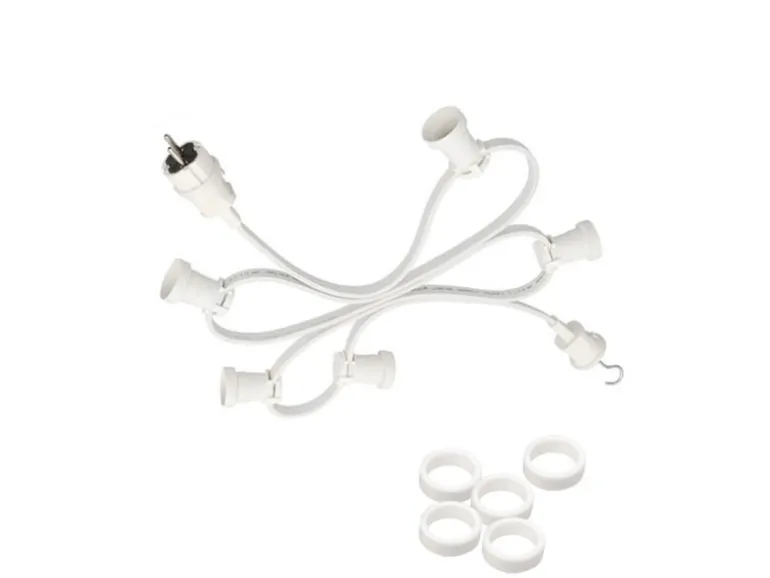 Satisfire Illu- Partylichterkette 5m Weiß Außen Terrasse Garten 5 Dimmbare Filament LED