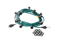 Satisfire Illu- Partylichterkette 50m Biergarten Terrasse Außen 50x LED Filament Glühbirne