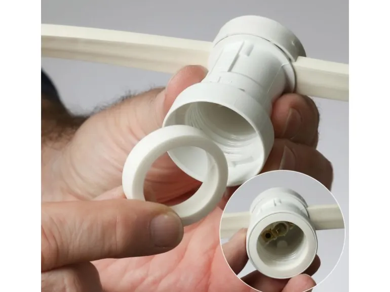 Satisfire Illu- Partylichterkette 40m Weiß Für Außen Garten 60 Ultra-Warmweiße LED Kugeln