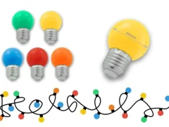 Satisfire Illu- Partylichterkette 5m Grün Für Außen Biergarten 5 Bunte LED Kugellampen