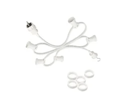 Satisfire Illu- Partylichterkette 40m Weiß Außen Terrasse Garten 60 Dimmbare Filament LED