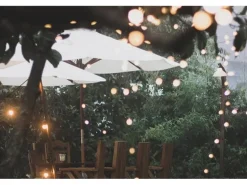 Satisfire Illu- Partylichterkette 20m Biergarten Terrasse Außen 30x LED Filament Glühbirne