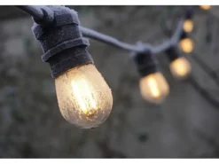 Satisfire Illu- Partylichterkette 20m Biergarten Terrasse Außen 30x LED Filament Glühbirne