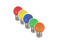 Satisfire Illu- Partylichterkette 10m Schwarz Außen Biergarten 30 Bunte LED Kugellampen