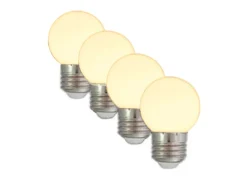 Satisfire Illu- Partylichterkette 5m Grün Biergarten 10x E27 LED Kugellampen Warmweiß