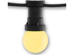 Satisfire Illu- Partylichterkette 5m Grün Biergarten 10x E27 LED Kugellampen Warmweiß