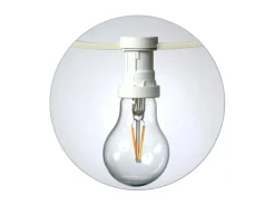 Satisfire Illu Partylichterkette 40m Weiß Außen Terrasse Biergarten 40 LED Filamentlampen