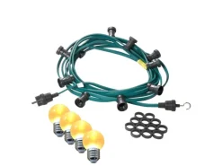 Satisfire Illu-/Partylichterkette 20m Grün Terrasse Garten 30 Ultra-Warmweiße LED Kugeln