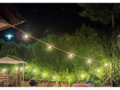 Satisfire Illu-/Partylichterkette 20m Grün Terrasse Garten 30 Ultra-Warmweiße LED Kugeln