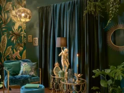 Schiebevorhang Glam Forest Petrol 2,45 m x 1,40 m 2er-Set