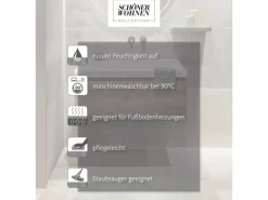 Schöner Wohnen Badmatte Bali 40 cm x 60 cm Silber