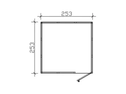 Skan Holz Holz-Gartenhaus Sydney 3 Telegrau 253 cm x 253 cm