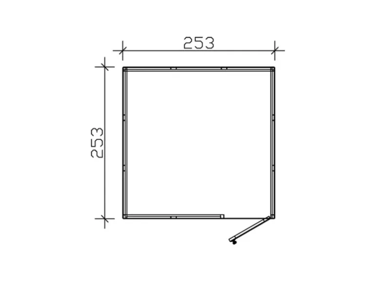 Skan Holz Holz-Gartenhaus Melbourne 3 Telegrau 253 cm x 253 cm