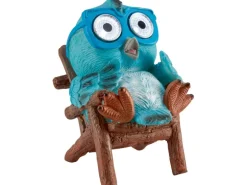 Solar LED Freizeit-Vogel Blau 8 cm x 11 cm x 15 cm