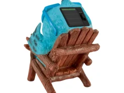 Solar LED Freizeit-Vogel Blau 8 cm x 11 cm x 15 cm