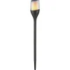 Solar LED Gartenspieß Flamme Schwarz Ø 7,5 cm x 64,5 cm
