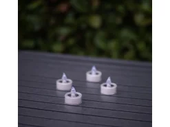 Solar-Kerzen Nelspruit 1 lm 1600 K IP44 Sensor Weiß 4 Stk.