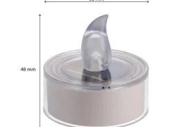 Solar-Kerzen Nelspruit 1 lm 1600 K IP44 Sensor Weiß 4 Stk.