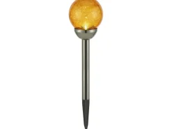 Solar-LED-Dekokugel Orange Warmweiß Ø 10 cm x 44 cm