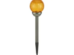 Solar-LED-Dekokugel Orange Warmweiß Ø 10 cm x 44 cm
