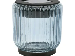 Solar-LED-Dekoleuchte Ø 8 cm x 9 cm Rauchblau