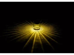Solar-LED-Dekoleuchte Ø 8 cm x 9 cm Rauchblau