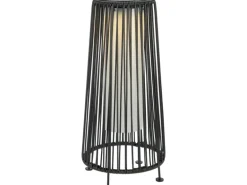 Solar-LED-Dekoleuchte Aviano Schwarz Warmweiß 45 cm x 21 cm x 21 cm