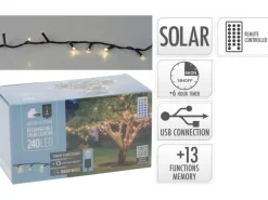 Solar-LED-Lichterkette 11 m Warmweiß