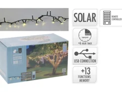 Solar-LED-Lichterkette 8 m Warmweiß