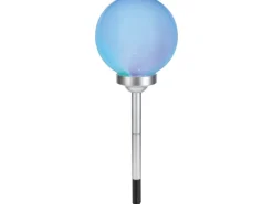 Solarleuchte Bojano mit Erdspieß LED Ø 15 cm RGB Weiß