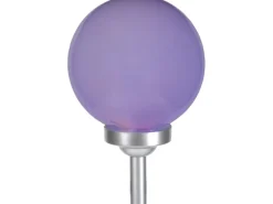 Solarleuchte Bojano mit Erdspieß LED Ø 15 cm RGB Weiß