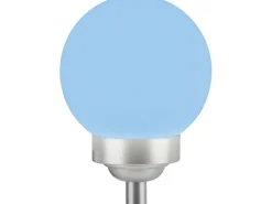 Solarleuchte Bojano mit Erdspieß LED Ø 15 cm RGB Weiß