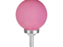 Solarleuchte Bojano mit Erdspieß LED Ø 15 cm RGB Weiß