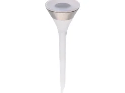 Solarleuchte Port Elizabeth mit Erdspieß 1 lm 2700 K + RGB IP44 Sensor Weiß