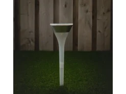 Solarleuchte Port Elizabeth mit Erdspieß 1 lm 2700 K + RGB IP44 Sensor Weiß