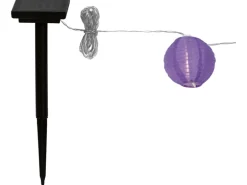 Solar-Lichterkette mit Lampions Bunt 5 m