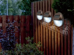 Solar-Zaunleuchte Braun