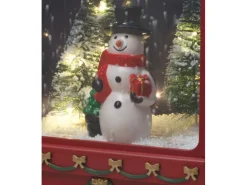Spieluhr Briefkasten Schneemann mit LED-Beleuchtung 23 cm x 14,5 cm x 37 cm