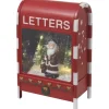 Spieluhr Briefkasten Weihnachtsmann mit LED-Beleuchtung 23 cm x 14,5 cm x 37 cm