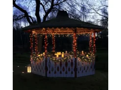 Star Trading SYSTEM 24 KOMPLETT SET 30m LED Lichtervorhang Eisregen Icicle Flash F Dachrinne