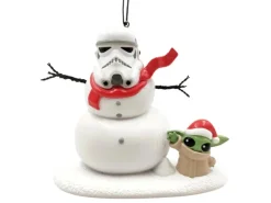 Star Wars Weihnachtsanhänger 3D Grogu & Stormtrooper Schneemann 12,5 cm