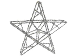 Stern 20 LEDs Silber mit Timerfunktion